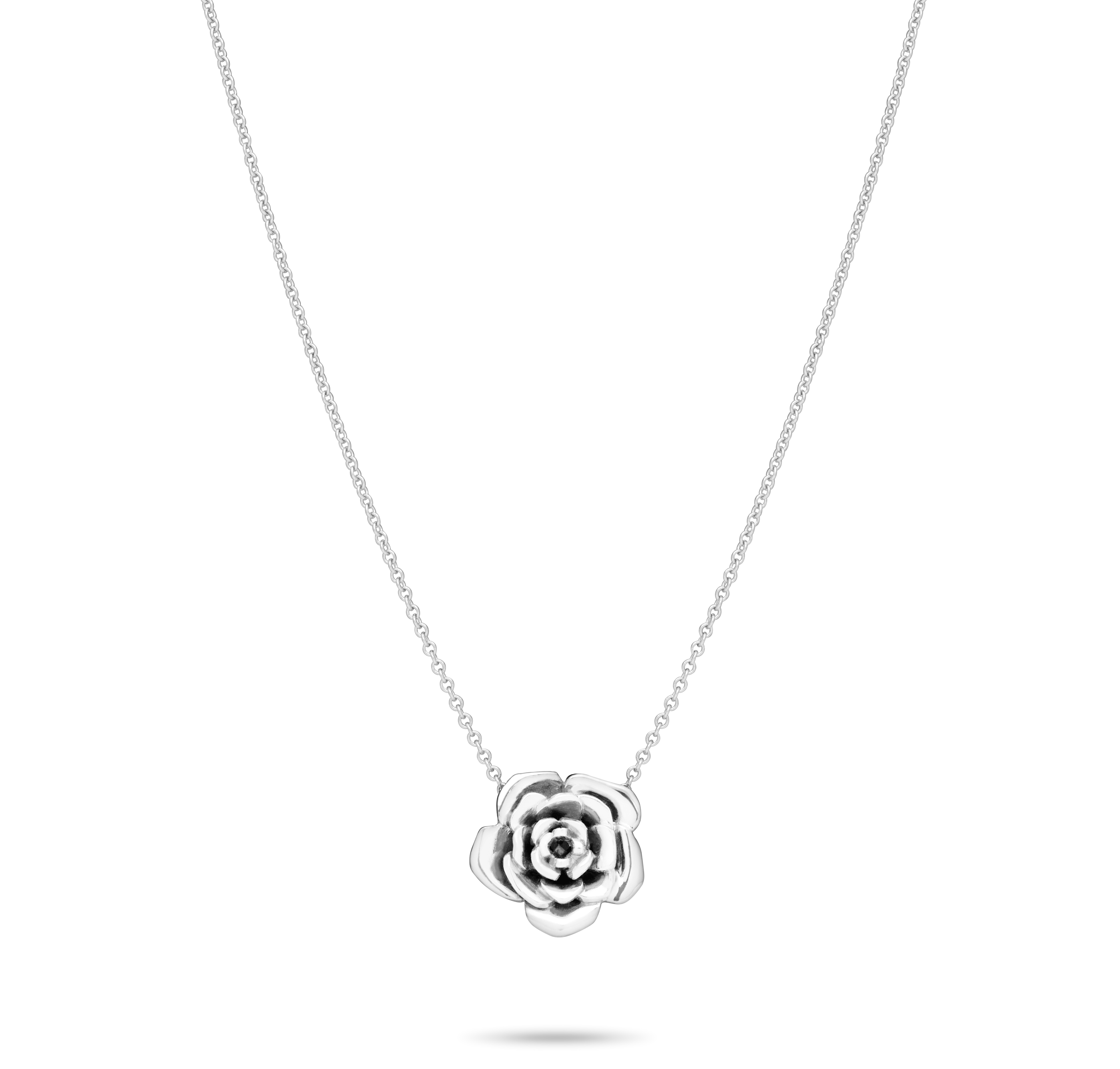 Rose Necklace White